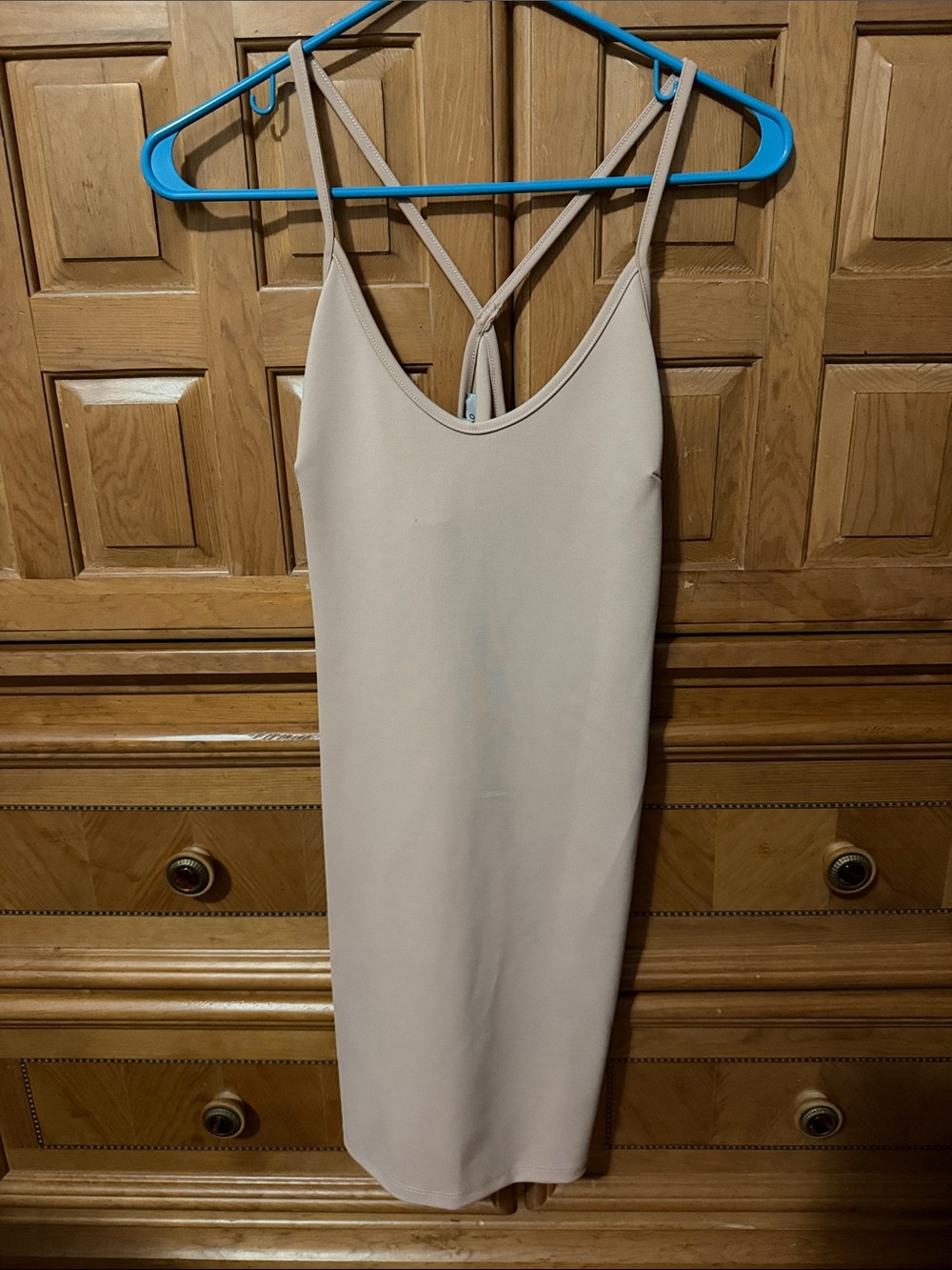 Women's Cream Strappy Slip Dress